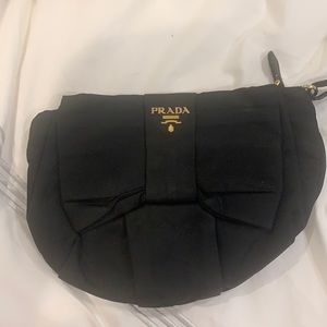 Black Prada wristlet